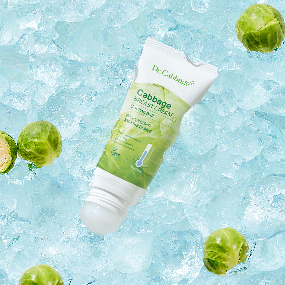 튼튼맘스 양배추 가슴 크림 쿨링볼 100ml + 가슴핏 마사지 냉온 찜질팩 1개
