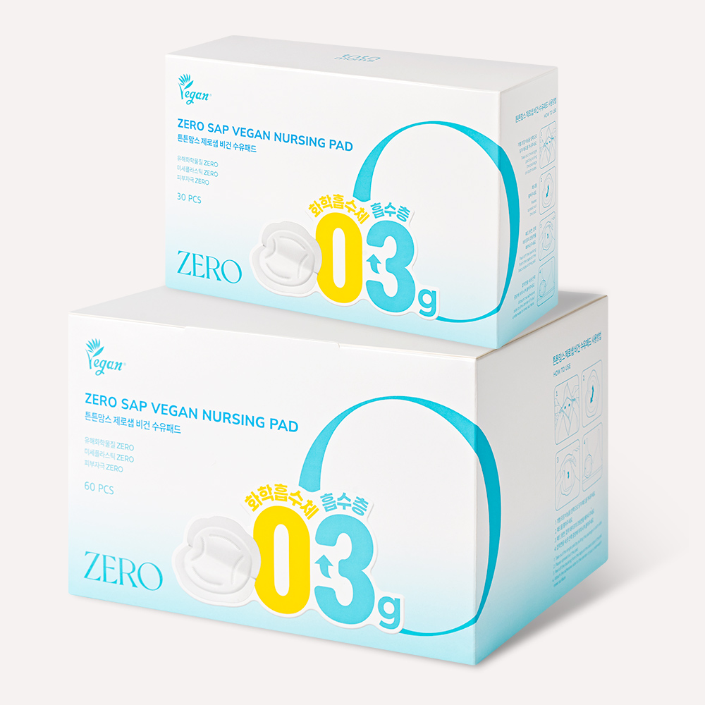튼튼맘스 제로샙 비건 프리미엄 수유패드 30매/60매